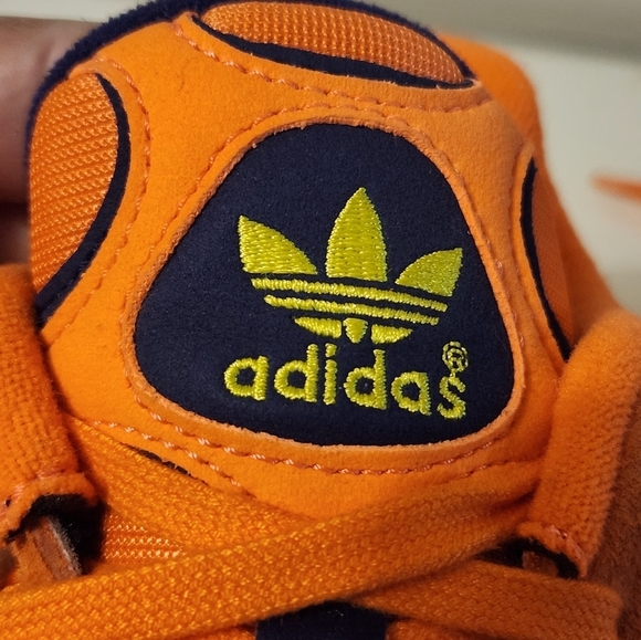 ADIDAS YOUNG 1. HI - RES ORANGE LOW TOP SHOES NAVY BLUE MEN\'S SIZE 9 main image 9